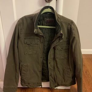 Mens Large Levi’s dark green jacket